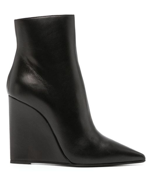Le Silla Kira 120mm wedge leather boots