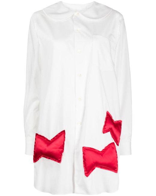 Comme Des Garçons Girl box-panel-detail cotton shirt