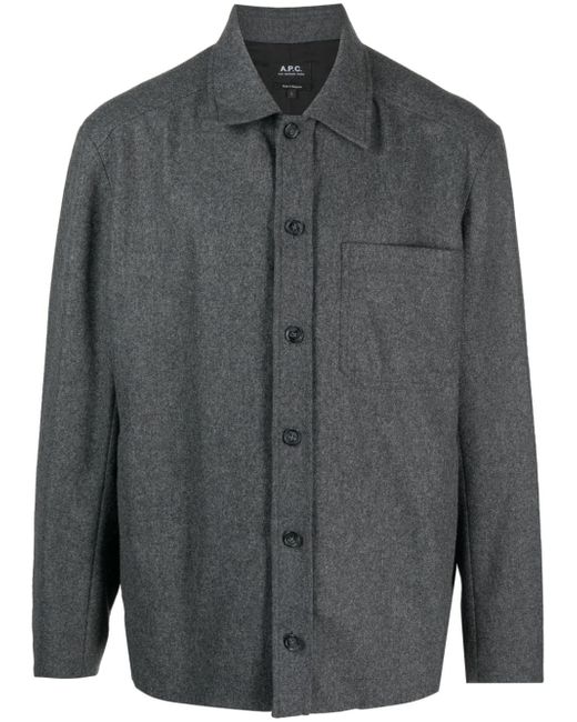 A.P.C. button-up wool-blend jacket