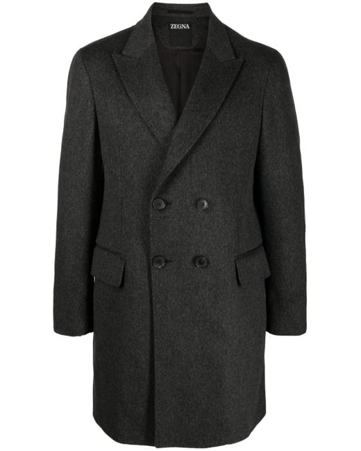 Z Zegna felted double-breasted coat