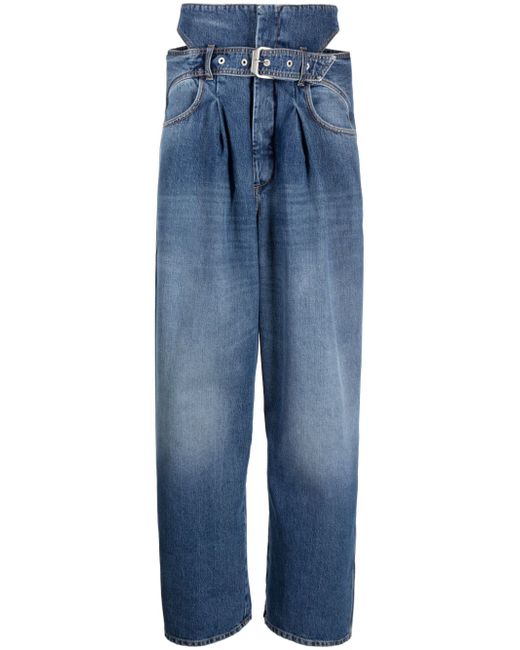 Ssheena cut-out wide-leg jeans