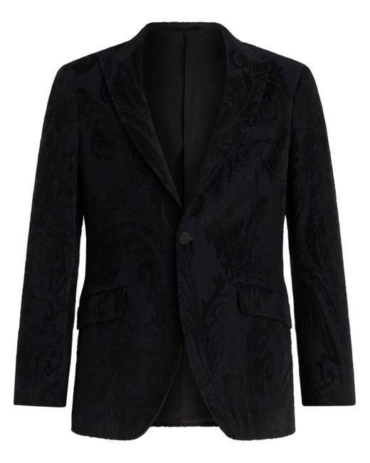Etro pattern jacquard buttoned jacket