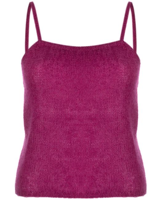 Federica Tosi open-knit square-neck tank top