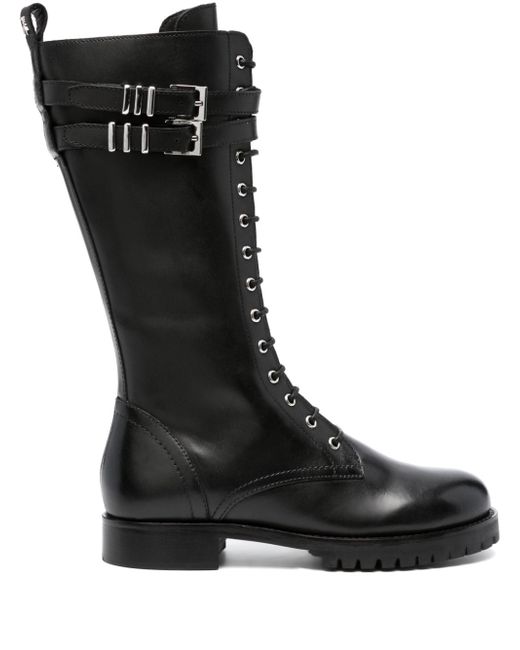 Patrizia Pepe 30mm lace-up leather boots