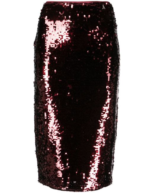Patrizia Pepe sequin-embellished high-waisted skirt