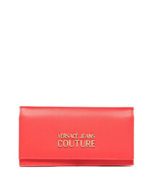 Versace Jeans Couture logo-lettering magnetic-fastening wallet