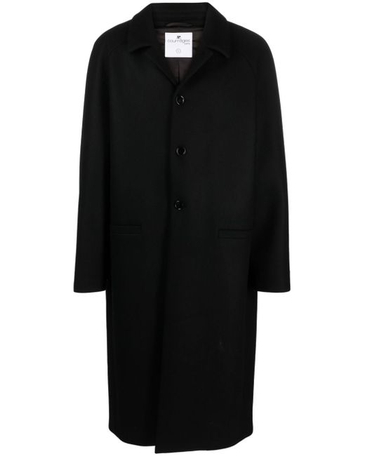 Courrèges single-breasted wool-blend coat