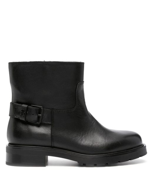 Tommy Hilfiger almond-toe leather ankle boots