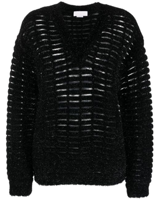 Genny V-neck open-knit jumper