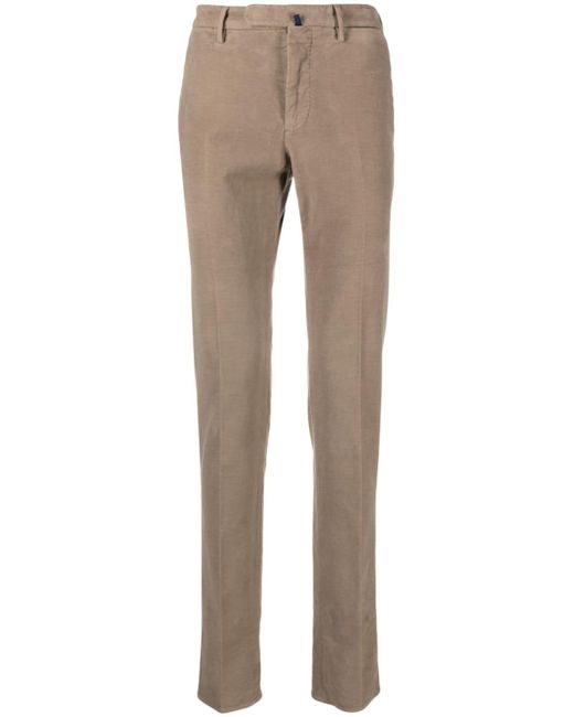Incotex mid-rise cotton chino trousers