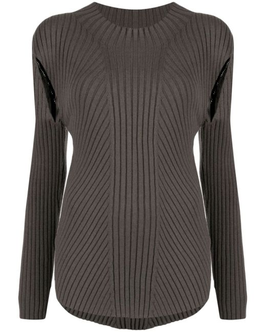 Low Classic cut-out detailing ribbed-knit jumper
