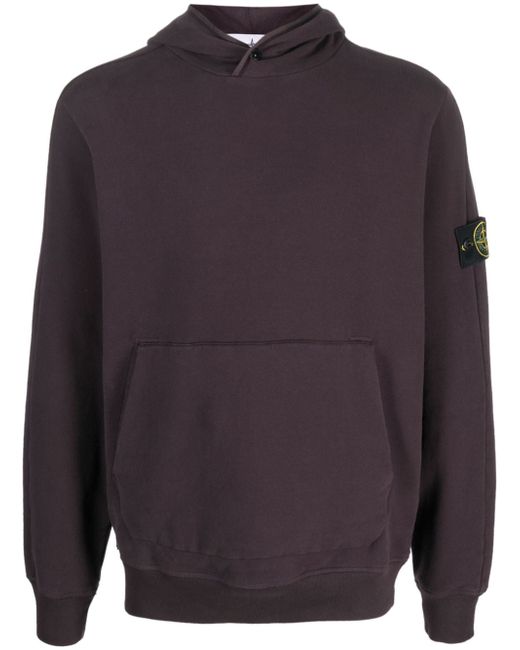 Stone Island Compass-patch cotton hoodie