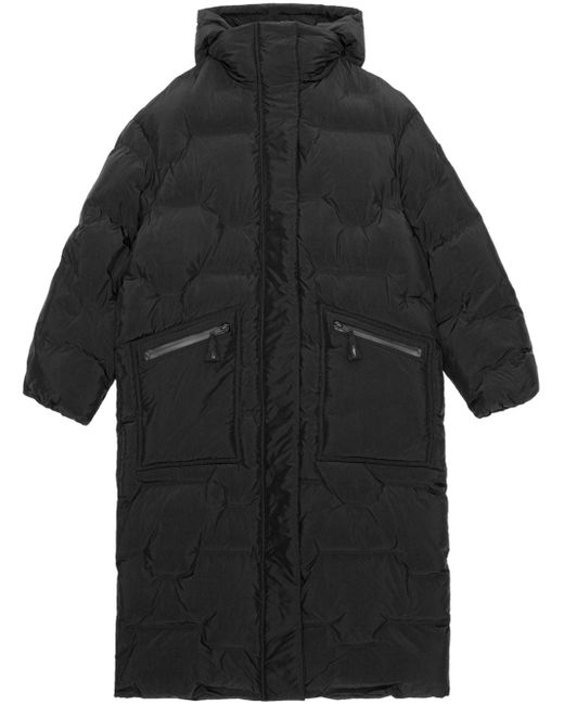 Ganni hooded quilted coat