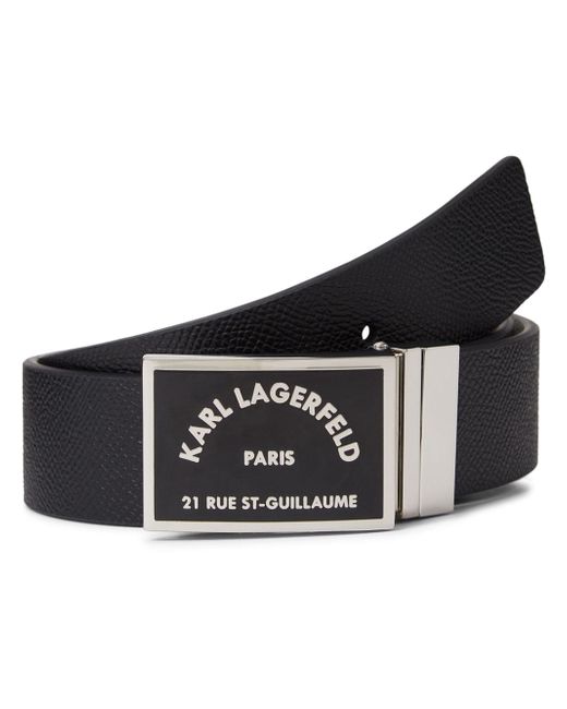 Karl Lagerfeld reversible logo-buckle belt