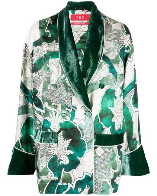 For Restless Sleepers graphic-print shawl-lapels blazer