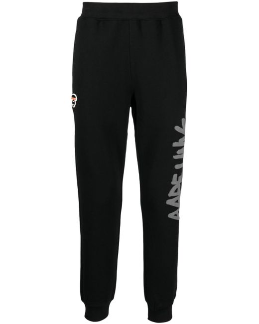 Aape By *A Bathing Ape® logo-print tapered track pants
