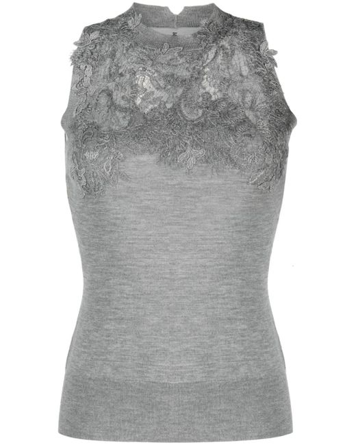 Ermanno Scervino lace-detailing sleeveless top