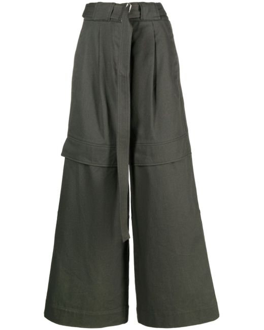 Sa Su Phi layered-effect wide-leg trousers