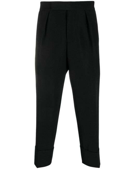 Sapio pleat-detail wool-cotton tailored trousers