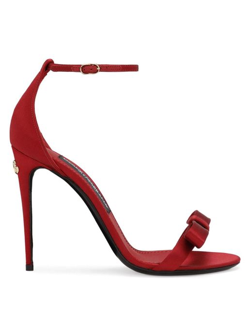 Dolce & Gabbana Keira 105mm bow-detail satin sandals