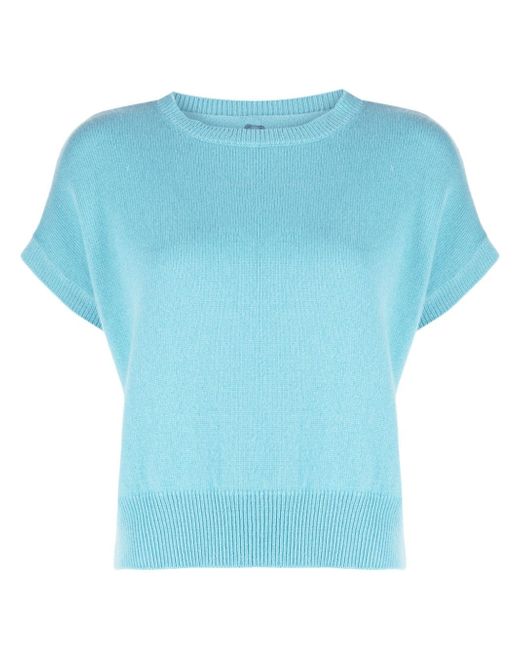 Teddy Cashmere knitted crop top