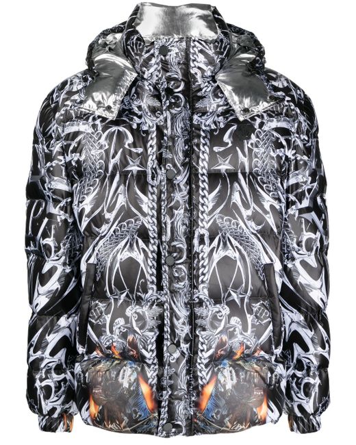 Philipp Plein graphic-print padded-design jacket