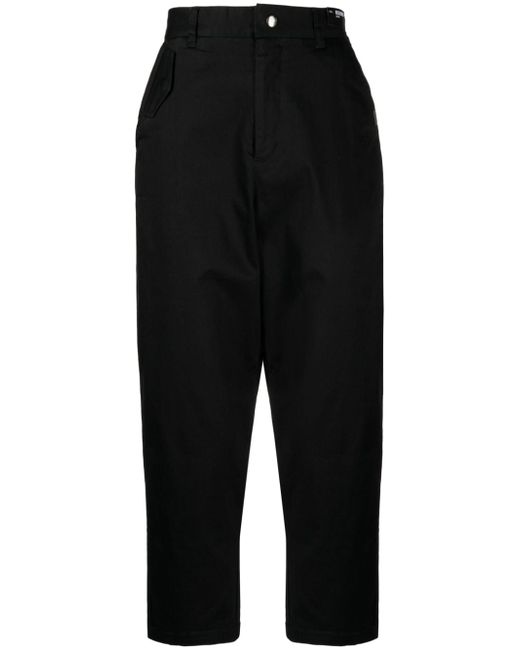Izzue low-rise straight-leg cropped trousers