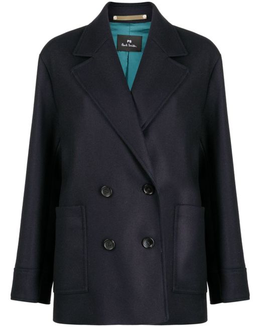PS Paul Smith notched-lapels double-breasted coat