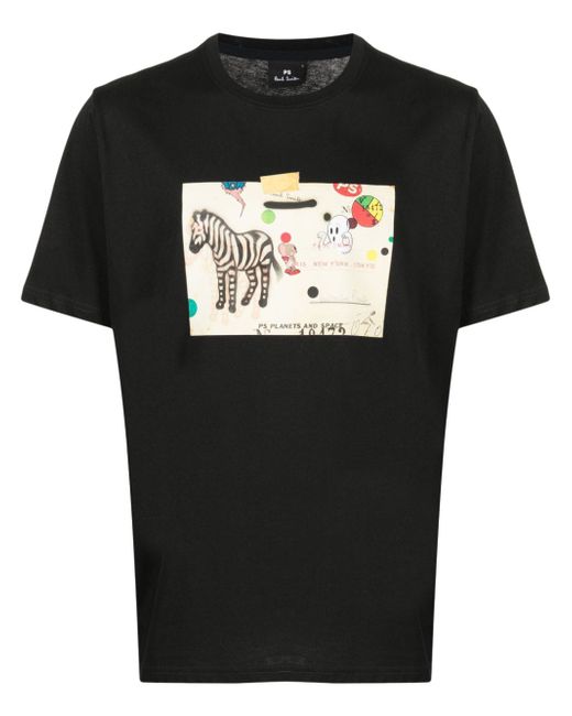 PS Paul Smith Zebra graphic-print cotton T-shirt