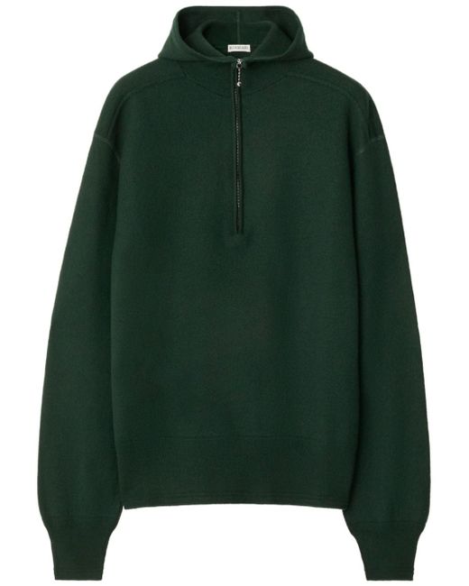 Burberry half-zip wool hoodie