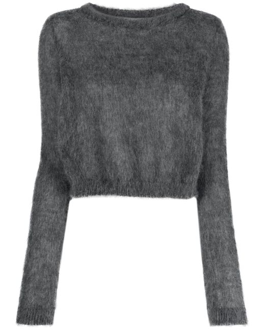 Alberta Ferretti cropped brushed-knit jumper