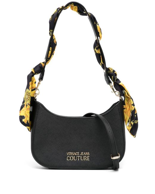 Versace Jeans Couture logo-lettering leather shoulder bag