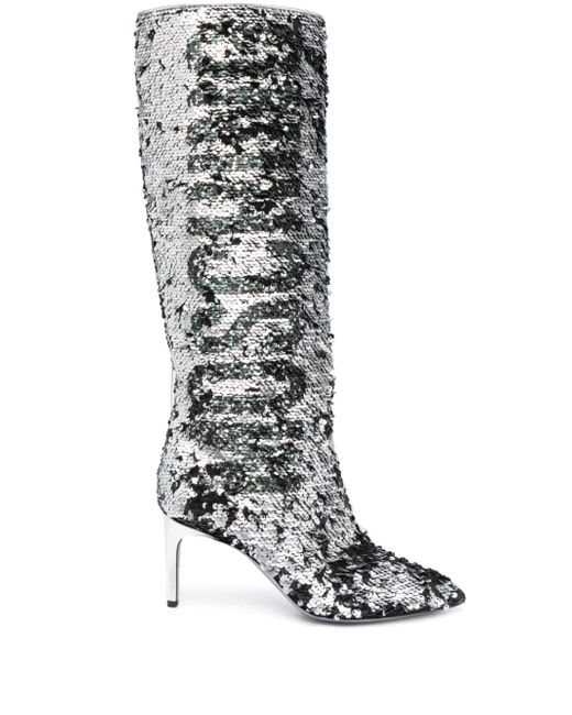 Moschino 75mm sequin-embellished high boots