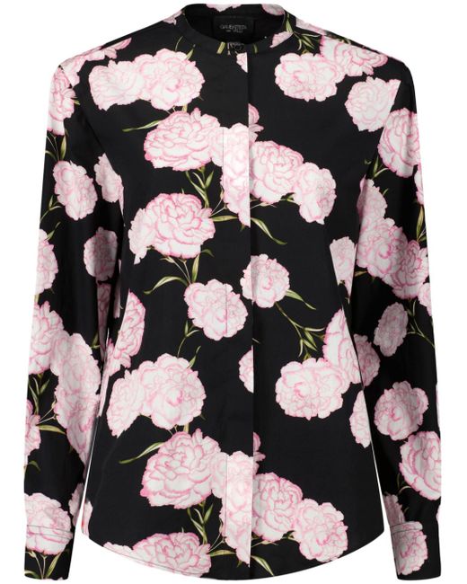 Giambattista Valli floral-print collarless shirt