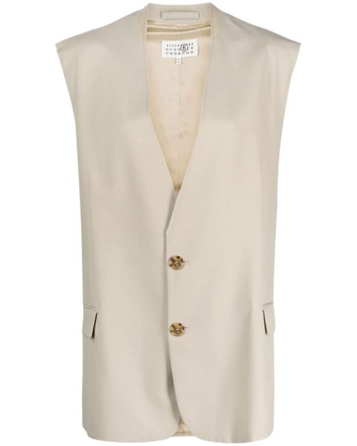 Mm6 Maison Margiela tailored-cut single-breasted vest