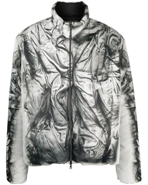 Y / Project Compact-print high-neck jacket