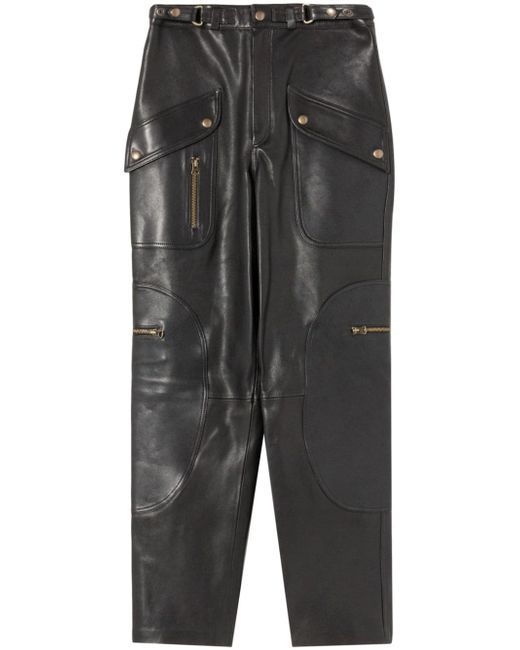 Re/Done Racer leather tapered trousers