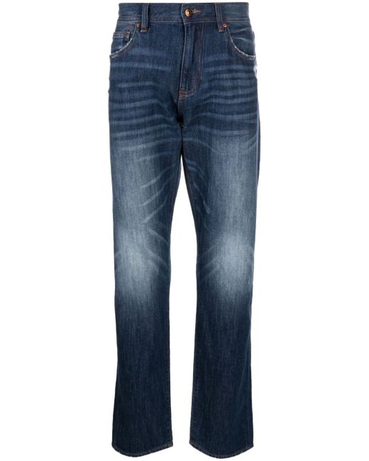 Armani Exchange mid-rise straight-leg jeans