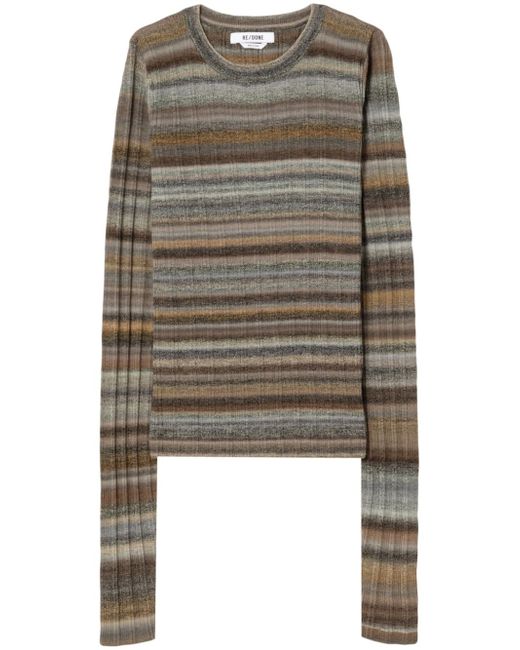 Re/Done striped ribbed jumper