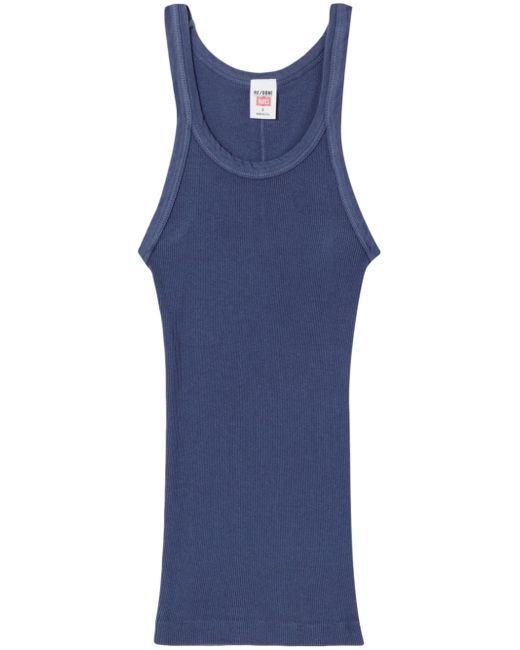 Re/Done ribbed scoop neck tank top