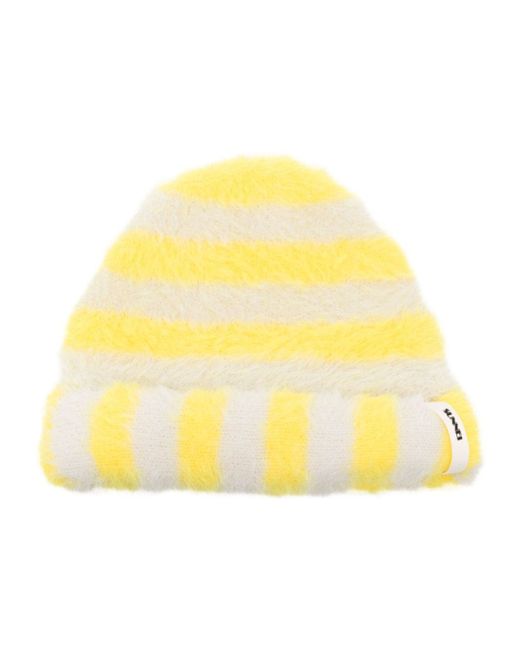 Sunnei brushed-effect striped beanie