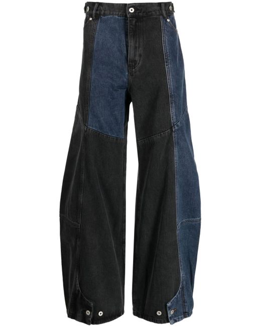 Feng Chen Wang patchwork wide-leg jeans