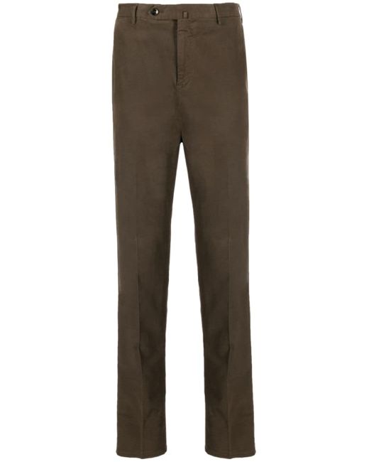 PT Torino pressed-crease modal blend tapered trousers