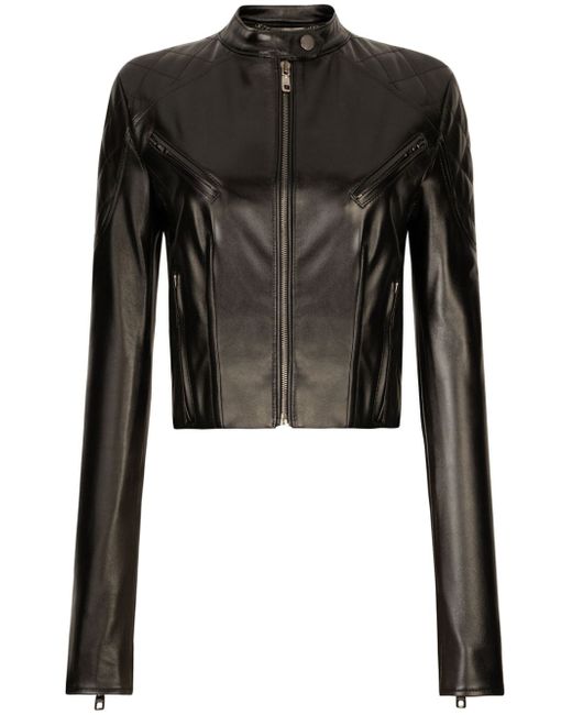 Dolce & Gabbana zip-up leather jacket