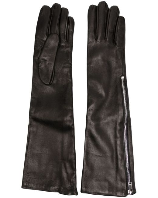 Jil Sander zip-up leather gloves
