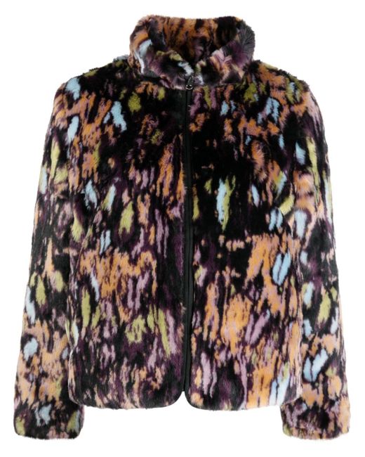 PS Paul Smith abstract-print brushed-effect jacket