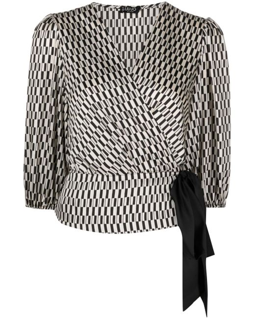 Liu •Jo geometric-pattern blouse