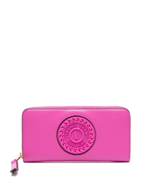 Versace Jeans Couture logo-debossed zipped wallet