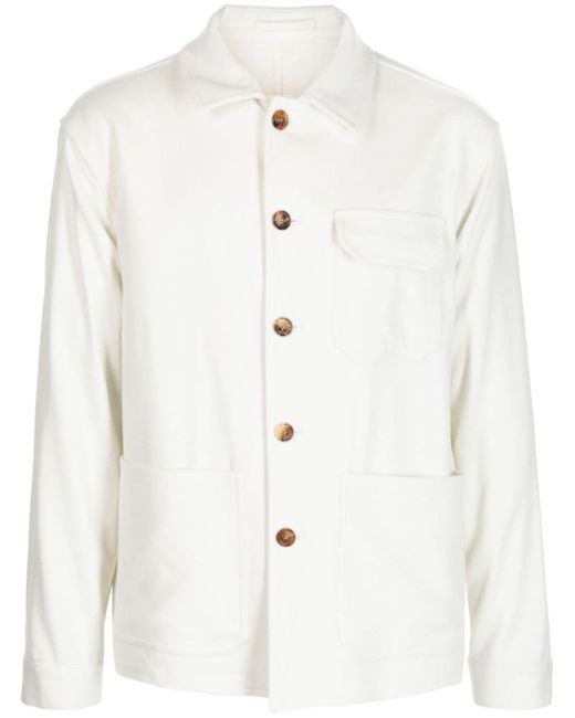 Lardini buttoned cotton shirt jacket