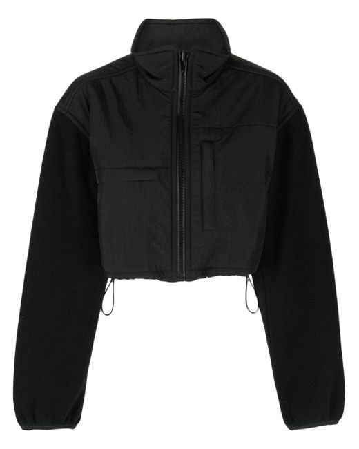 Alexander Wang fleece-sleeve cropped jacket